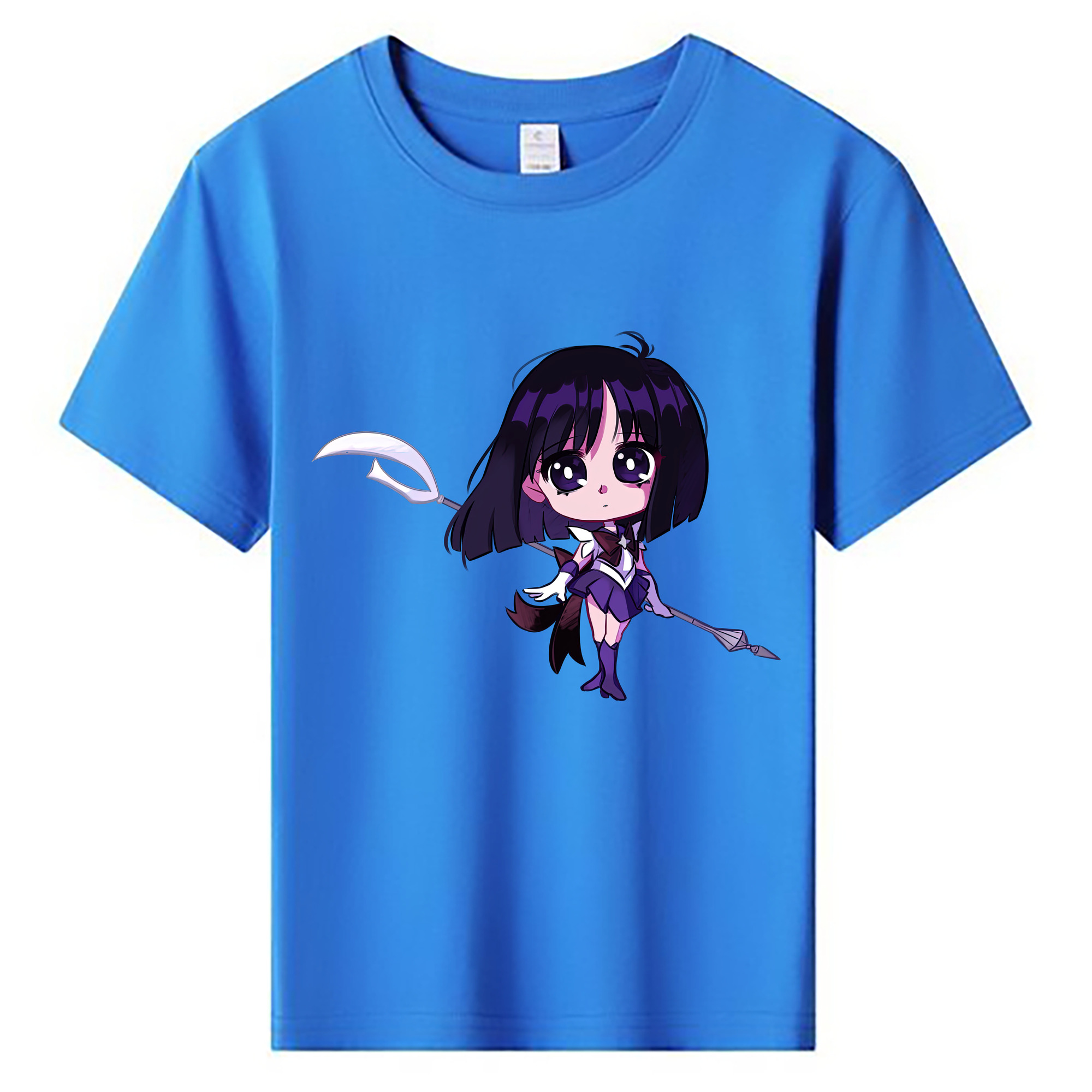 （画像用） 美少女戦士セーラームーン 土萠ほたる Sailor Moon Tomoe Hotaru （セーラーサターン；Sailor Saturn） 綿100％キッズTシャツ（フロントプリント）